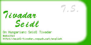 tivadar seidl business card